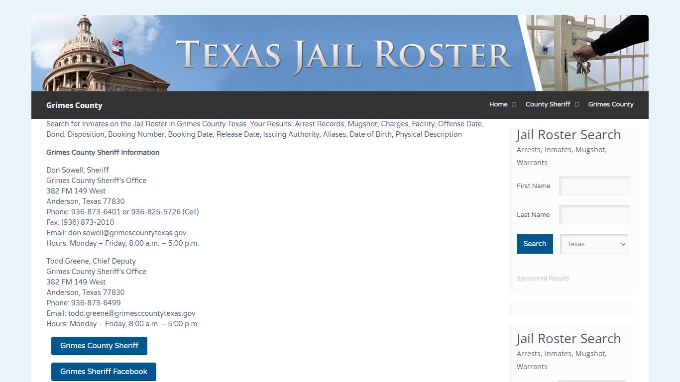 Grimes County | Jail Roster Search