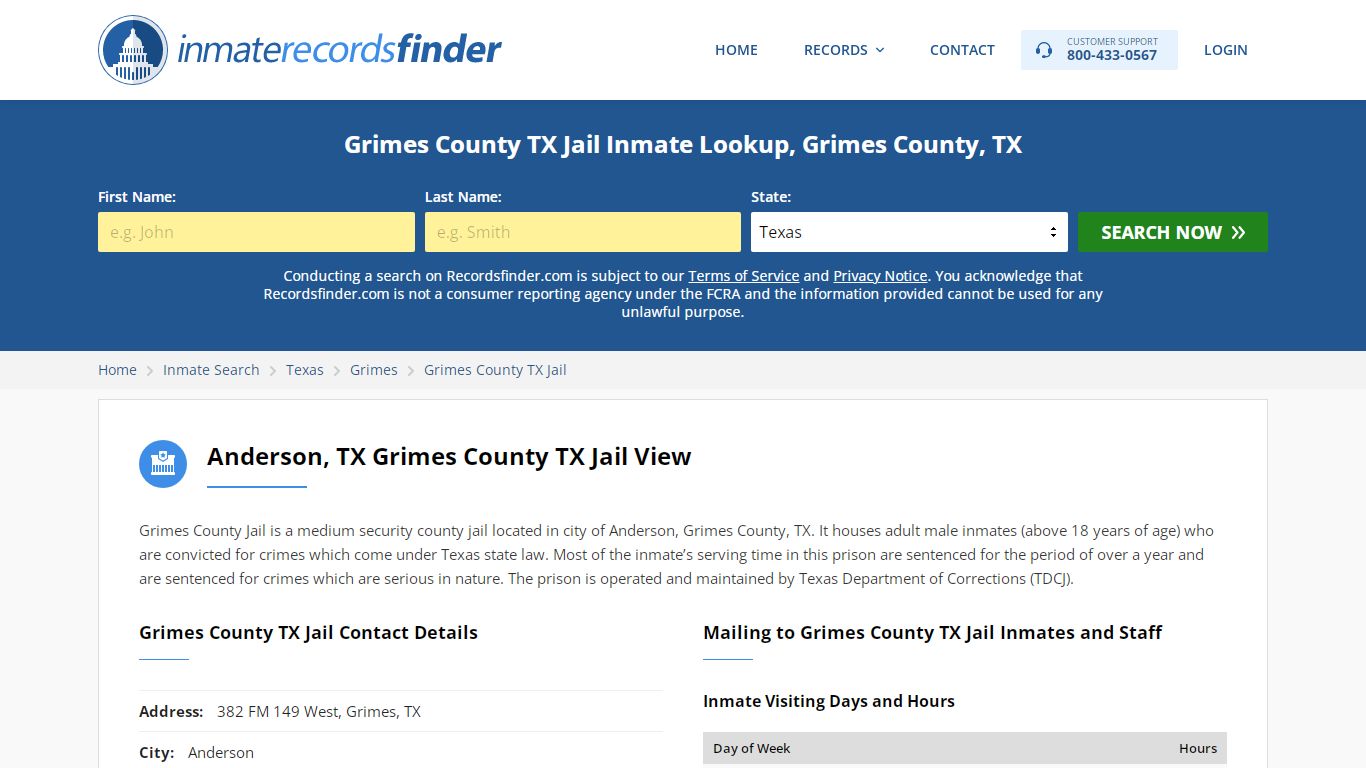 Grimes County TX Jail Roster & Inmate Search, Grimes ...